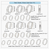 Unicraftale 24Pcs 24 Style 201 & 304 Stainless Steel Grooved Finger Ring Settings STAS-UN0044-15-3