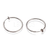 Non-Tarnish 304 Stainless Steel Retractable Earrings STAS-O135-01G-02-2