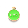 Alloy Enamel Pendants ENAM-S124-01B-06G-3