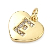 Brass Micro Pave Clear Cubic Zirconia Pendants KK-D229-01G-05-2