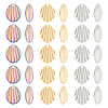 30Pcs 3 Colors 304 Stainless Steel Pendant STAS-DC0012-43-1