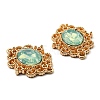 Golden Plated Alloy Oval Connector Charms FIND-B022-02G-03-3