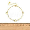 Natural Cultured Freshwater Pearl Beads Link Bracelets BJEW-JB14043-4