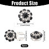 8Pcs Brass Rhinestone Cufflinks BUTT-GL0001-07B-2