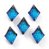 Embossed Glass Rhinestone Pendants GLAA-J101-04B-2