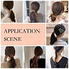 Alloy Ponytail Cuff Rubber Elastic Hair Ties OHAR-P018-A06-4