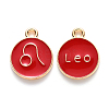 Alloy Enamel Pendants X-ENAM-S124-01B-07G-1