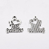 Tibetan Style Alloy Message Pendants TIBEP-5286-AS-LF-2