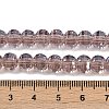 Electroplate Transparent Glass Beads Strands EGLA-B011-08A-PL01-4