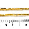 Electroplate Transparent Glass Beads Strands Pearl Luster Plated EGLA-H106-01A-PL03-4