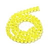 Electroplate Transparent Glass Beads Strands EGLA-A035-T8mm-A03-2