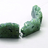 Electroplated Natural Druzy Crystal Beads Strands G-N0257-07-3