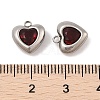 304 Stainless Steel Micro Pave Cubic Zirconia Charms STAS-S131-17P-03-3