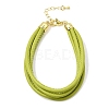 Microfiber Leather Multi-strand Cord Bracelets Makings FB-CBA983F-01G-2