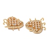 Brass Micro Pave Cubic Zirconia Chandelier Component Links KK-B074-13G-2