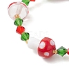 Christmas Bicone K9 Glass Beaded Stretch Bracelets BJEW-MZ00194-4