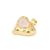 Brass Micro Pave Clear Cubic Zirconia Pendants KK-R213-13G-2