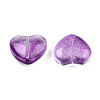 Transparent Spray Painted Glass Beads GLAA-N035-030-C06-3
