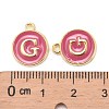 Golden Plated Alloy Enamel Charms ENAM-S118-08G-3
