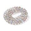 Transparent Electroplate Glass Beads Strands EGLA-F154-HR03-2