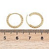 Brass Textured Hoop Earrings EJEW-F378-03B-G-5