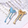 304 Stainless Steel Enamel Stud Earrings for Women SA-CBA46AF-22G-3