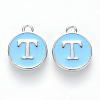 Platinum Plated Alloy Enamel Charms ENAM-S118-04T-P-1