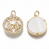 Brass Micro Pave Cubic Zirconia Pendants KK-R136-028-NF-2