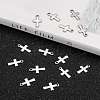 Tarnish Resistant Stainless Steel Tiny Cross Charms STAS-Q168-07-5