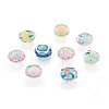 18Pcs 9 Colors Transparent Acrylic Enamel Beads TACR-TA0001-15-18