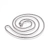 304 Stainless Steel Box Chain Necklaces NJEW-P244-01P-1