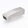 Tarnish Resistant 304 Stainless Steel Magnetic Clasps with Glue-in Ends STAS-F130-44P-1