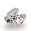 304 Stainless Steel Magnetic Clasps with Glue-in Ends STAS-Q211-29A-3