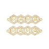 Mother's Day Brass Micro Pave Clear Cubic Zirconia Connector Charm KK-F931-27D-G-1