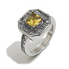 304 Stainless Steel Pave Cubic Zirconia Finger Rings WGF9467-02-1