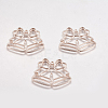 Alloy Open Back Bezel Pendants LS-PALLOY-L203-03RG-1