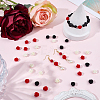 60Pcs 3 Colors Synthetic Coral Carved Beads CORA-SC0001-26-4