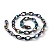 Handmade AB Color Plated Acrylic Cable Chains AJEW-JB00978-01-2