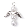 Shell Pearl Beaded Angel Pendants PALLOY-JF03016-3