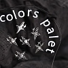Star Alloy Rhinestone Cabochons MRMJ-WH0075-114-07-1