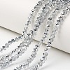Electroplate Transparent Glass Beads Strands EGLA-A034-T1mm-M16-1