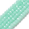 Baking Paint Imitation Jade Glass Bead Strands X-DGLA-A034-J6MM-A22-1
