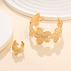 Flower Iron Cuff Bangles & Cuff Rings Sets for Women FS-WGED47D-06-1