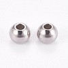 304 Stainless Steel Smooth Round Spacer Beads STAS-M006-01B-2
