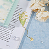 May Lily of the Valley Flower Enamel Bookmarks AJEW-WH0348-217-6