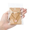 50Pcs Rectangle Kraft Paper One Pair Earring Display Cards with Hanging Hole CDIS-CJ0001-03-4
