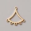 Brass Chandelier Component Links KK-WH0082-03G-1