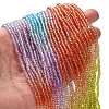 Transparent Painted Glass Beads Strands DGLA-A034-T2mm-A12-2