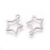 Tarnish Resistant 304 Stainless Steel Charms X-STAS-F187-07P-1