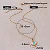 Vintage 304 Stainless Steel Enamel Evil Eye Pendant Necklaces for Women LS-XZ3178-6